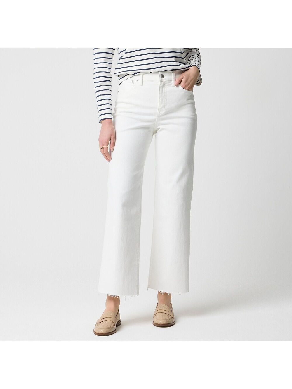NWT J Crew Factory Wide-Leg Cropped Jean in‎ All-Day Stretch - Size 29 Tall